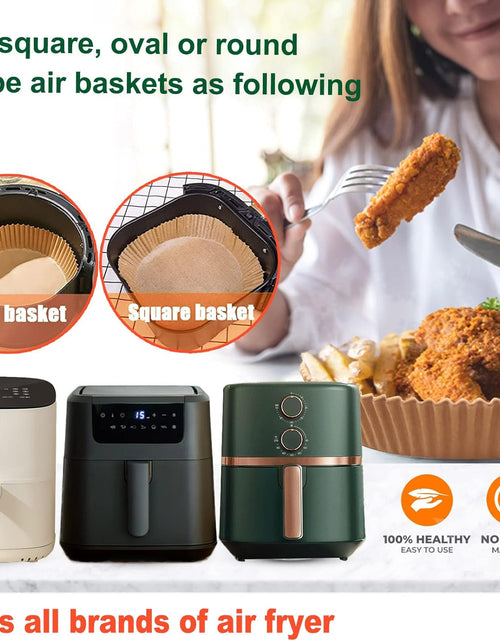 Load image into Gallery viewer, Disposable Air Fryer Paper Liners, 9 Inch Round Parchment Paper Liners for 4 qt 5 qt 6 qt
