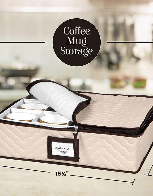 Load image into Gallery viewer, 5-Piece Set Moving Boxes for Dinnerware, Glasses, Plates, Mugs and Saucers Sturdy Quilted Microfiber Dish Organizer
