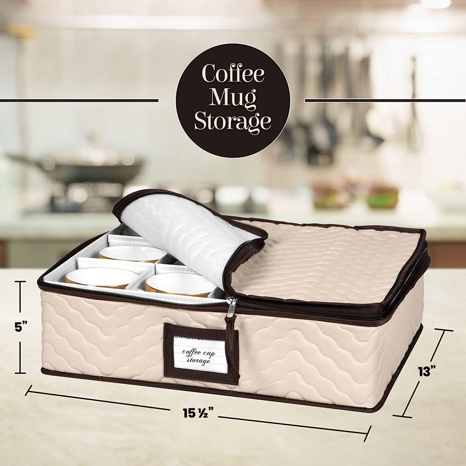 5-Piece Set Moving Boxes for Dinnerware, Glasses, Plates, Mugs and Saucers Sturdy Quilted Microfiber Dish Organizer