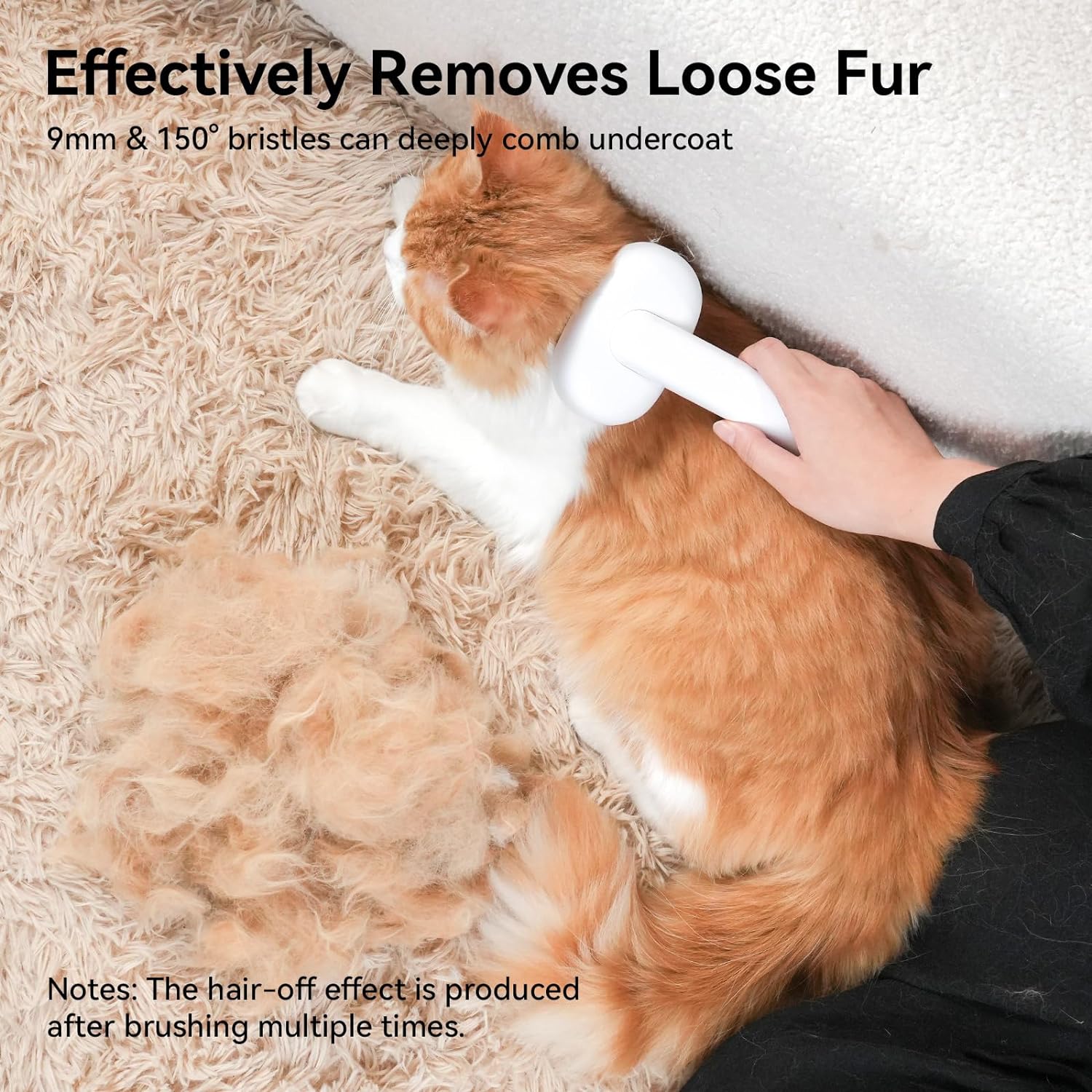 Cat Brush with Release Button, Cat Brushes for Indoor Cats Shedding, Removes Loose Fur