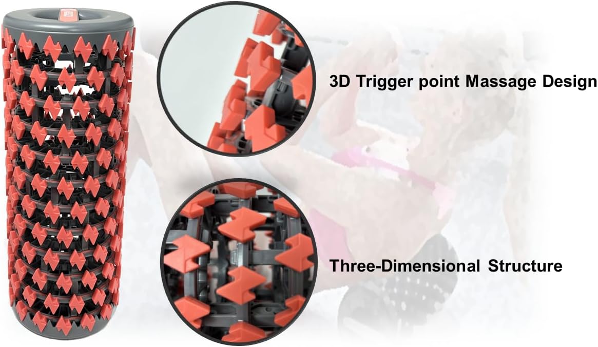 Collapsible Foam Roller for Exercise and Recovery (13 Inches), Easily Portable at 5.5 inches (Red)