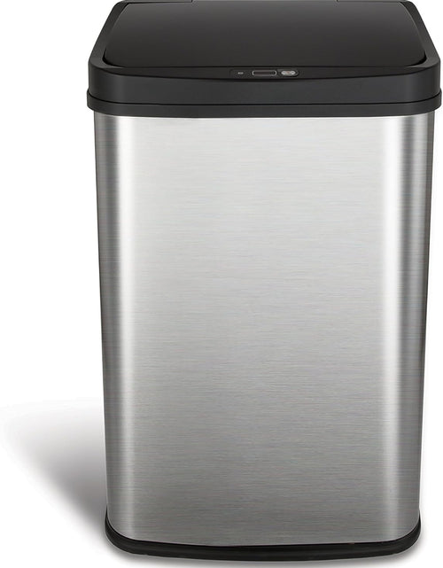 Load image into Gallery viewer, Automatic Touchless Motion Sensor Rectangular Trash Can, 13 Gal, Black Trim
