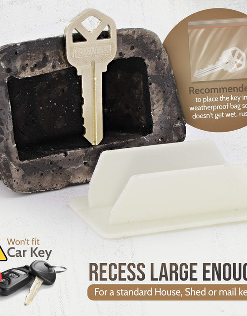 Load image into Gallery viewer, Hide-a-Spare-Key Fake Rock - Looks &amp; Feels like Real Stone - Safe for Outdoor Garden or Yard, Geocaching

