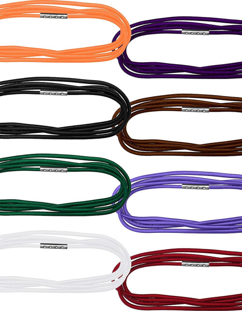 Load image into Gallery viewer, 8 Pieces 3.28 Ft Trash can Bands Large Rubber Bands Garbage Can Bag Holder 13-30 Gallon Garbage Can, 8 Colors
