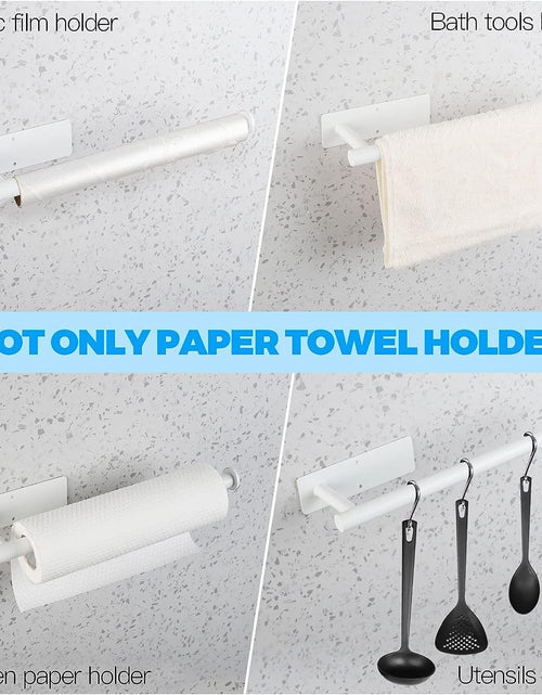 Load image into Gallery viewer, Paper Towel Holder Under Cabinet, Self Adhesive Wall Mount Paper Towel Holder
