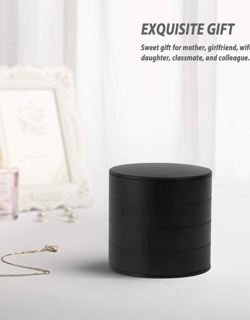 Load image into Gallery viewer, Jewelry Storage Box 4-Layer Rotatable Jewelry Accessory Storage Tray with Lid for Rings Bracelets
