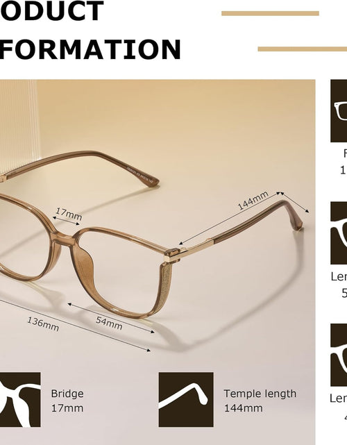 Load image into Gallery viewer, Medium Cat-eye Blue Light Glasses for Women Fashion Woman Glasses(Champagne)

