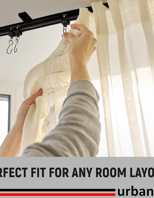 Load image into Gallery viewer, Flexible Bendable Ceiling Curtain Track, 9.8FT (3m), Ceiling Mount for Curtain Rail with Track Curtain System, Black
