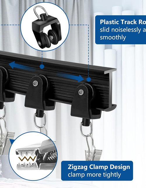 Load image into Gallery viewer, Flexible Bendable Curtain Track 12Ft Black Curved Ceiling Track for Curtain Rail, Black
