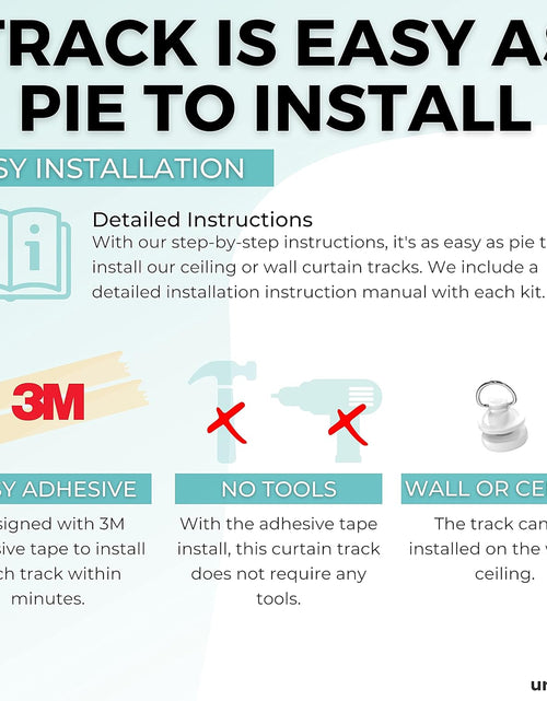 Load image into Gallery viewer, Self Adhesive Curtain Track 9.8FT (3m) for Smooth Ceiling Or Wall- No Drill, Screws, Ceiling Curtain Track (Non-Flexible)

