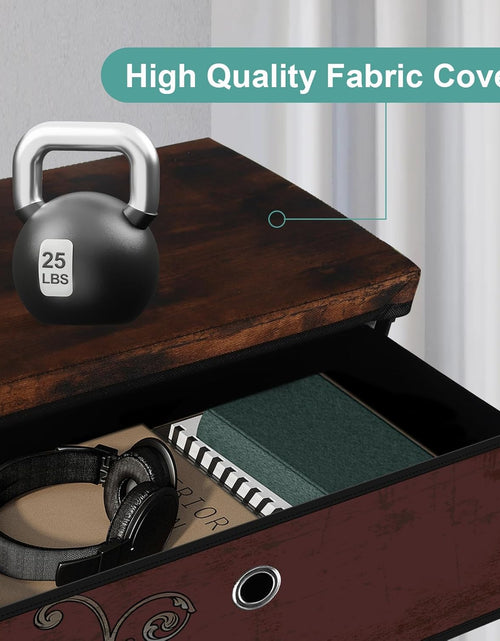 Load image into Gallery viewer, Nightstand with 5 Drawers, Clothes Storage Organizer, Pattern
