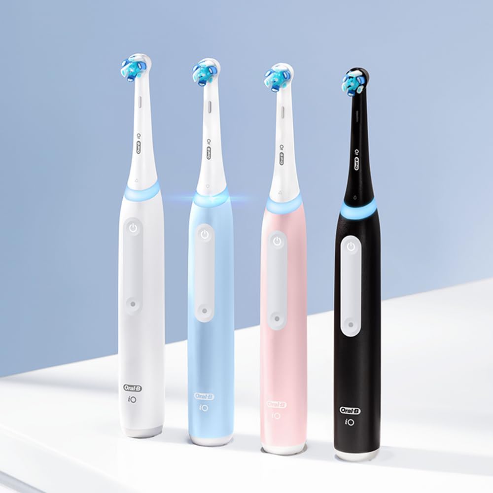 Deep Clean Rechargeable Electric Powered Toothbrush, Black with iO Series 3 Limited, 2 Brush Heads and Travel Case