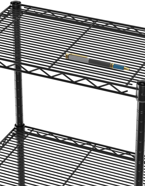 Load image into Gallery viewer, 5 Tier Shelf Wire Shelving Adjustable Storage Shelves Storage Rack, Narrow Mesh Gaps,16”W x 10”D x 55”H, Black
