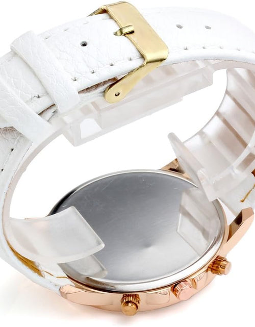 Load image into Gallery viewer, Fashion Women&#39;s Analog Watch, PU Leather Band Rose Gold Tone - White
