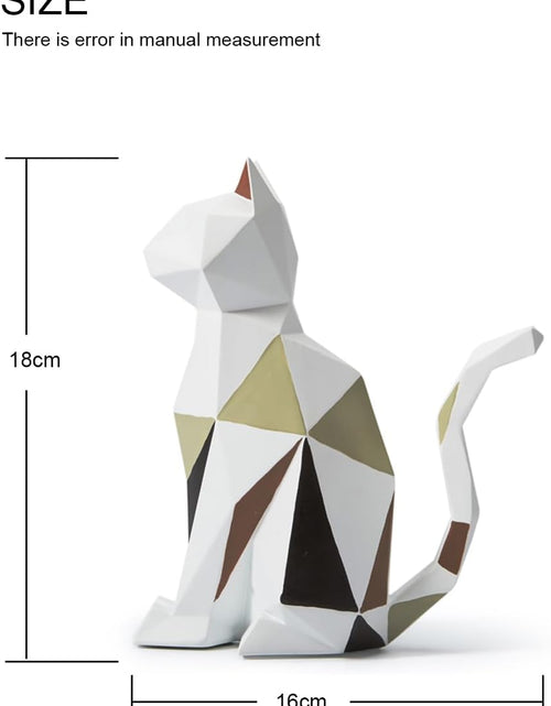 Load image into Gallery viewer, Cat Statue Sculpture Modern Figurine Decor Home Gifts Table Centerpiece Crafts Polyresin Arts 7.3inch
