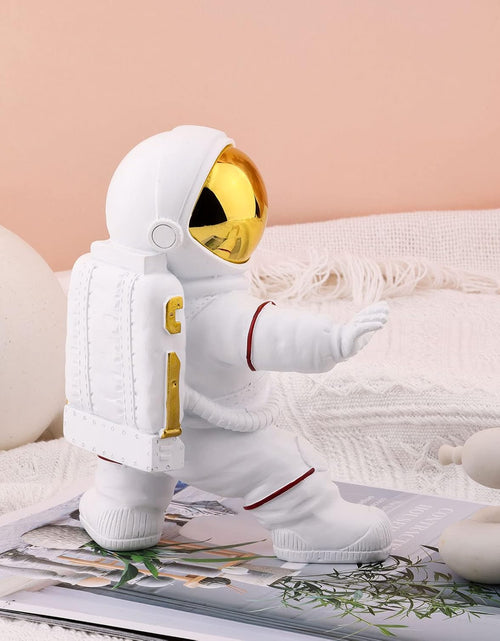 Load image into Gallery viewer, Astronaut Figurine Room Decor for Men White and Gold Kung Fu Astronaut Statues
