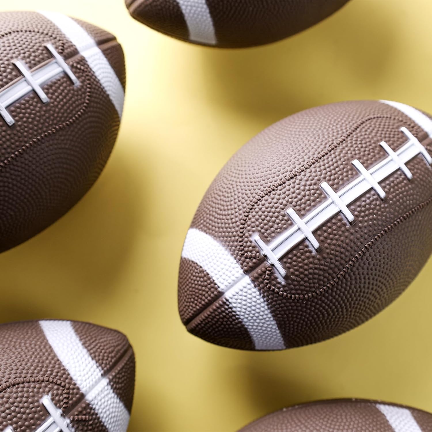 6PCS Mini Inflatable Football, Small Football with Pump 6.3inch Ball Toys for Kids