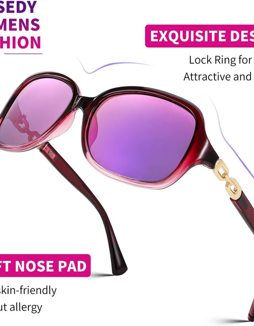 Load image into Gallery viewer, Vintage Square Polarized Sunglasses for Women UV400 Travel Driving Fashion Arcuate Sunglasses
