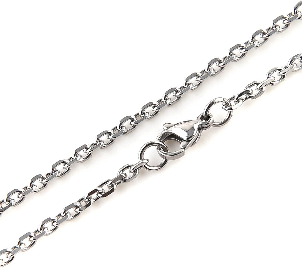 Mens Polished Stainless Steel Silver Cross Pendant Necklace 22+2 Inches Chain