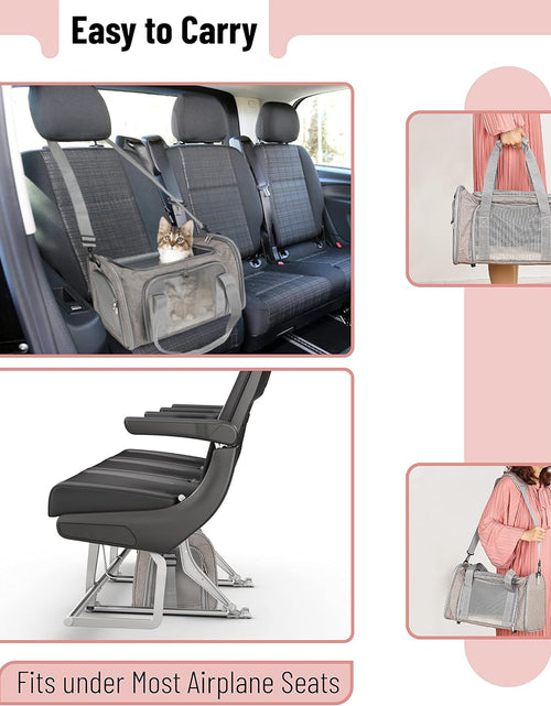 Load image into Gallery viewer, Pet Carrier, Cat Carrier, Dog Carrier, Cat Bag Carrier, Cat Travel Carrier, Soft Cat Carrier - Grey
