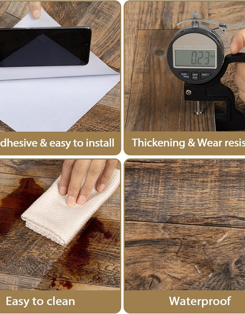 Load image into Gallery viewer, Brown Wood Peel and Stick Wallpaper 17.8&quot; X 118.8&quot; Self Adhesive Removable Decorative Film Wood Grain
