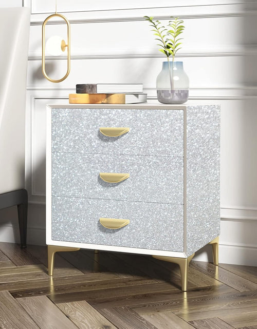Load image into Gallery viewer, Glitter Silver Wallpaper Contact Paper Creative Covering Peel and Stick Wallpaper Removable Self Adhesive Paper DIY, 17.7&quot;x78.7&quot;
