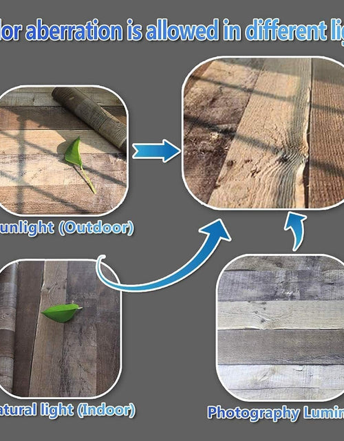 Load image into Gallery viewer, Gray Wood Peel and Stick Wallpaper Faux Wood Contact Paper 17.7inch x 118.1inch
