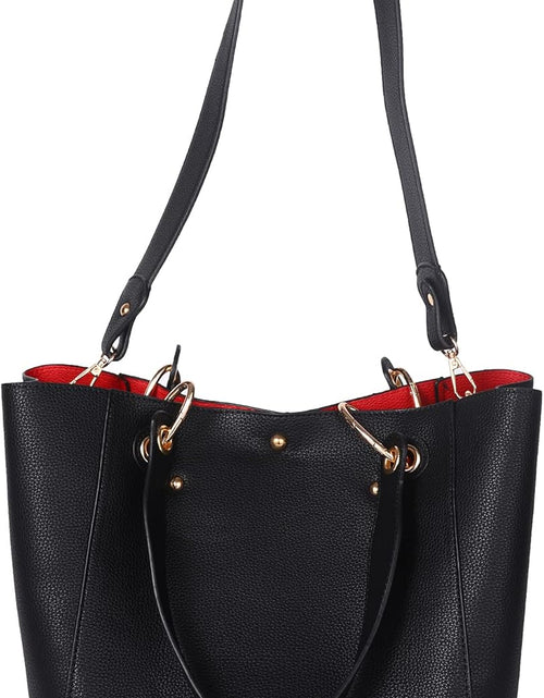 Load image into Gallery viewer, Large Work Tote Bag for Women Designer Purses and Handbags Big Bucket bags, Black
