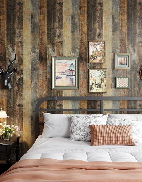 Load image into Gallery viewer, Chipped Paint Wood Contact Paper for Countertops Waterproof Brown Peel and Stick Shiplap Wallpaper 15.7&#39;&#39;x118&#39;&#39;
