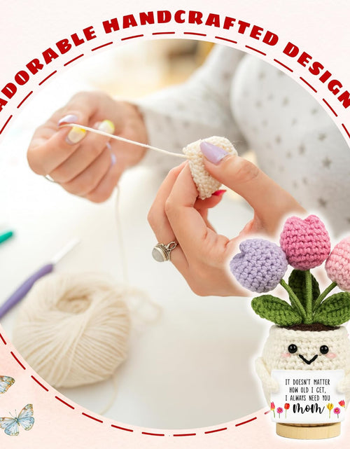 Load image into Gallery viewer, Mother’s Day Christian Gift Set – Church Bulk Keychains with Prayer Cards ( FREE Knitted Inspirational Positive Tulip )

