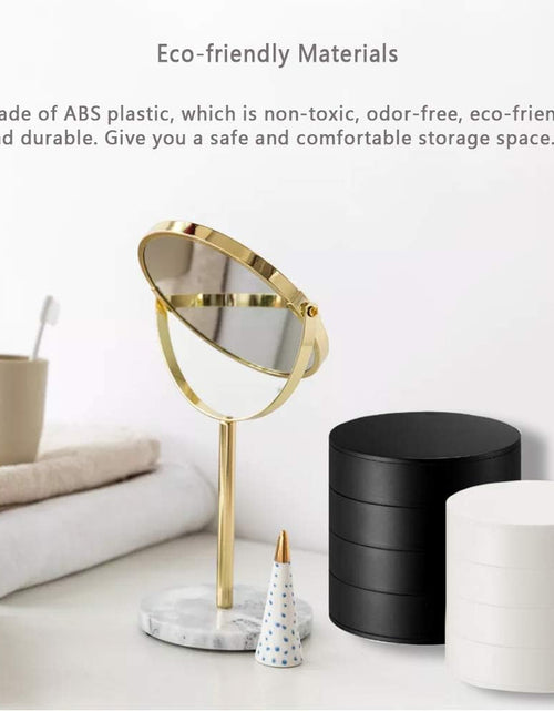 Load image into Gallery viewer, Small Jewelry Storage Box Earring Holder for Women, 5-Layer Rotating Travel Jewelry Tray Case
