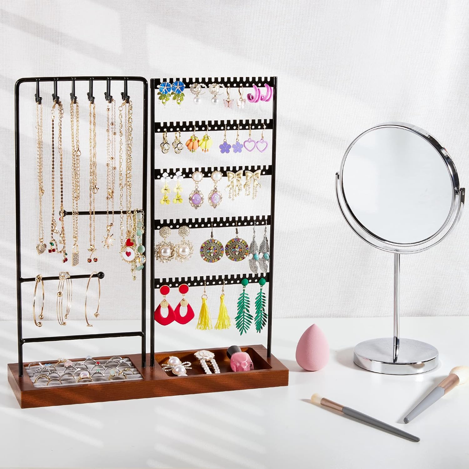 Jewelry Holder Organizer Stand Tree for Earring Necklace Ring Bracelets Display and Storage