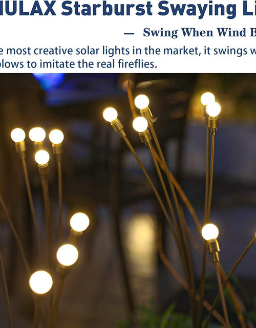 Load image into Gallery viewer, New Upgraded Solar Swaying Light, Sway by Wind, Solar Outdoor Lights, Warm White (2 Pack)
