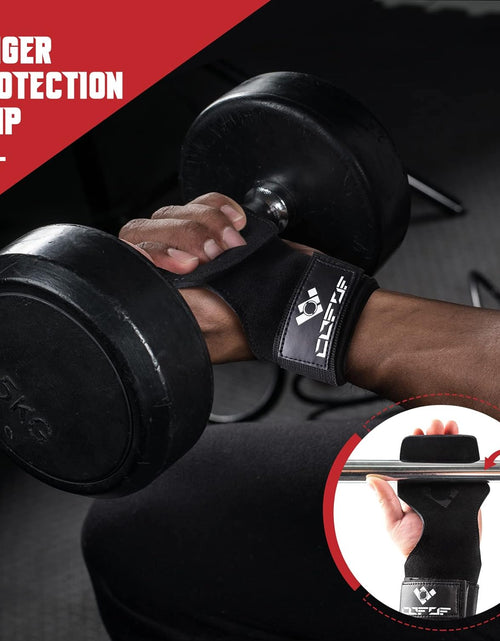 Load image into Gallery viewer, Double Layer Leather Weightlifting Wrist Strap for Deadlift and Powerlifting, Midnight Black, Pair

