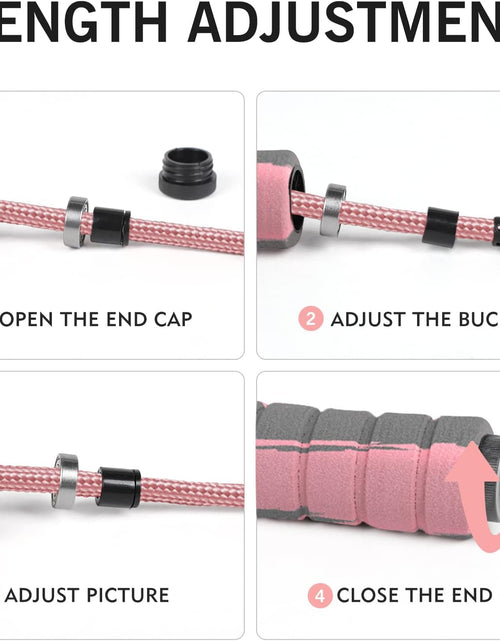 Load image into Gallery viewer, Jump Rope Cotton Adjustable Skipping Weighted Jumprope for Women, Pink
