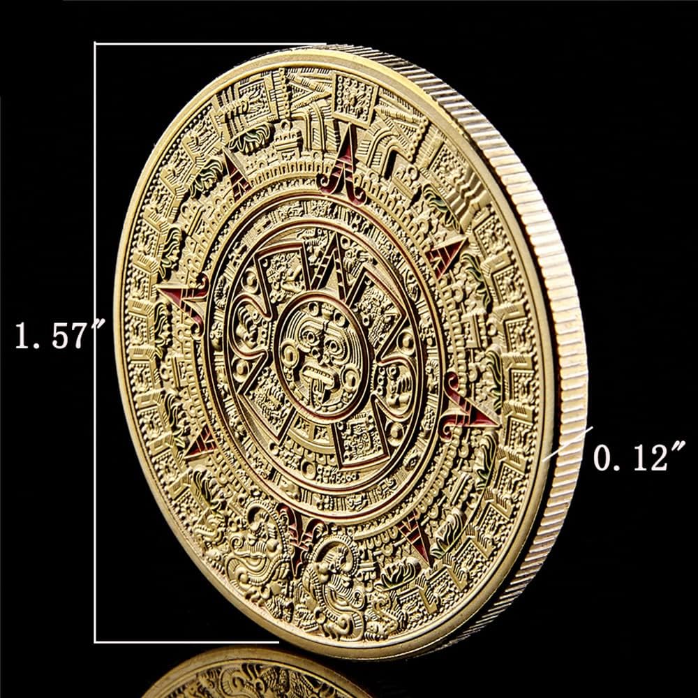 Mexico Mayan Aztec Calendar Art Prophecy Culture Challenge Coin Collectibles