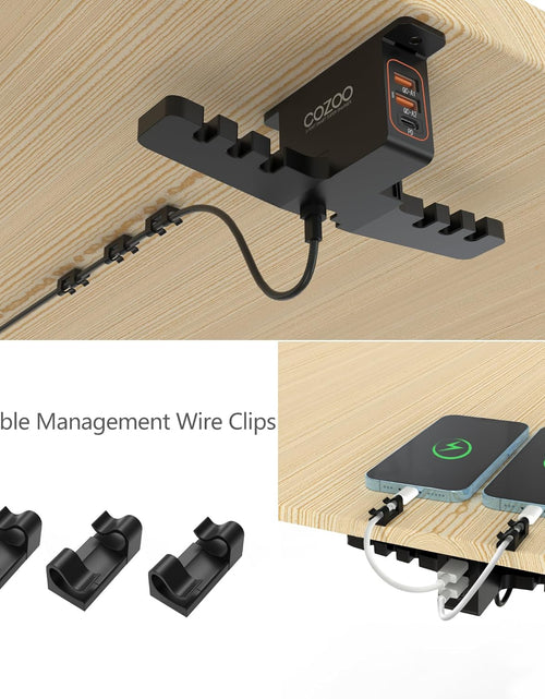 Load image into Gallery viewer, Headphone Stand with USB Charger Under Desk Headset Holder Mount with 3 Port USB Charging Station (20W PD &amp; QC3.0 )
