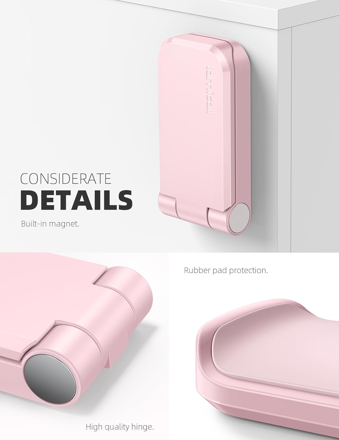 Headphone Stand, Sticky Headset Hanger, Pink
