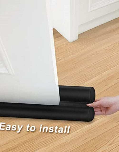 Load image into Gallery viewer, Large Door Draft Stopper for Bottom of Doors 36 Inch Under Door Draft Noise Blocker Black Gap, Black
