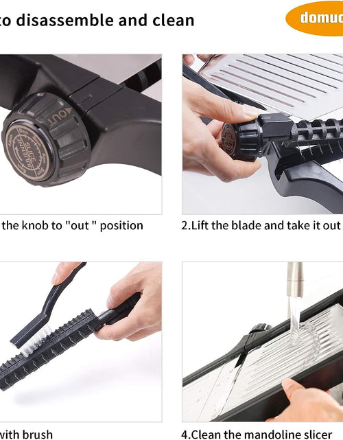 Load image into Gallery viewer, Adjustable Stainless Steel Food Vegetable Potato Onion Slicer French Fry Cutter, Slicer Julienne with Cut-Resistant Gloves
