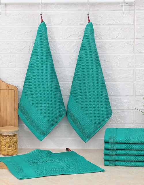 Load image into Gallery viewer, 8 Pack - 12 x 12 Inches, Waffle Weave Super Soft and Absorbent Dish Towels Quic
