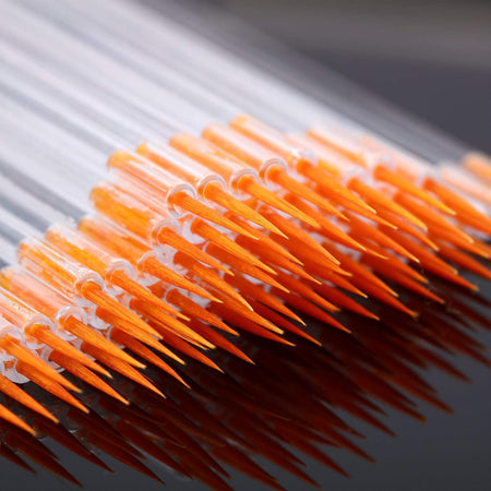 100 Pack Disposable Eyeliner Brush Applicator Cosmetic Eye Wands Makeup Tool (Clear)