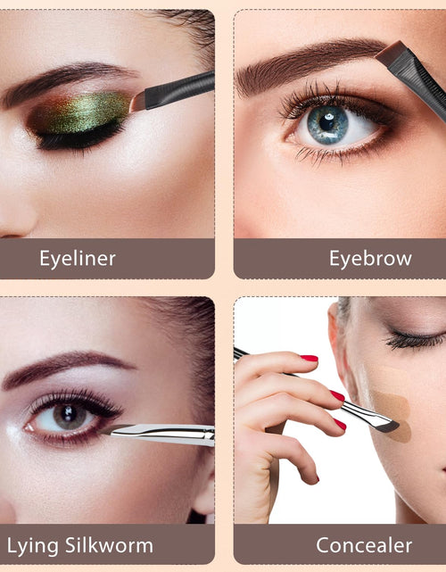 Load image into Gallery viewer, 5-Piece Set Eyeliner Brushes for Precision Makeup Application - Fine Angled &amp; Ultra Thin Slanted Flat Angle
