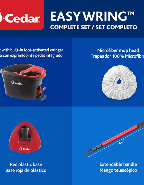 Load image into Gallery viewer, O-Cedar Easy Wring Microfiber Spin Mop Set
