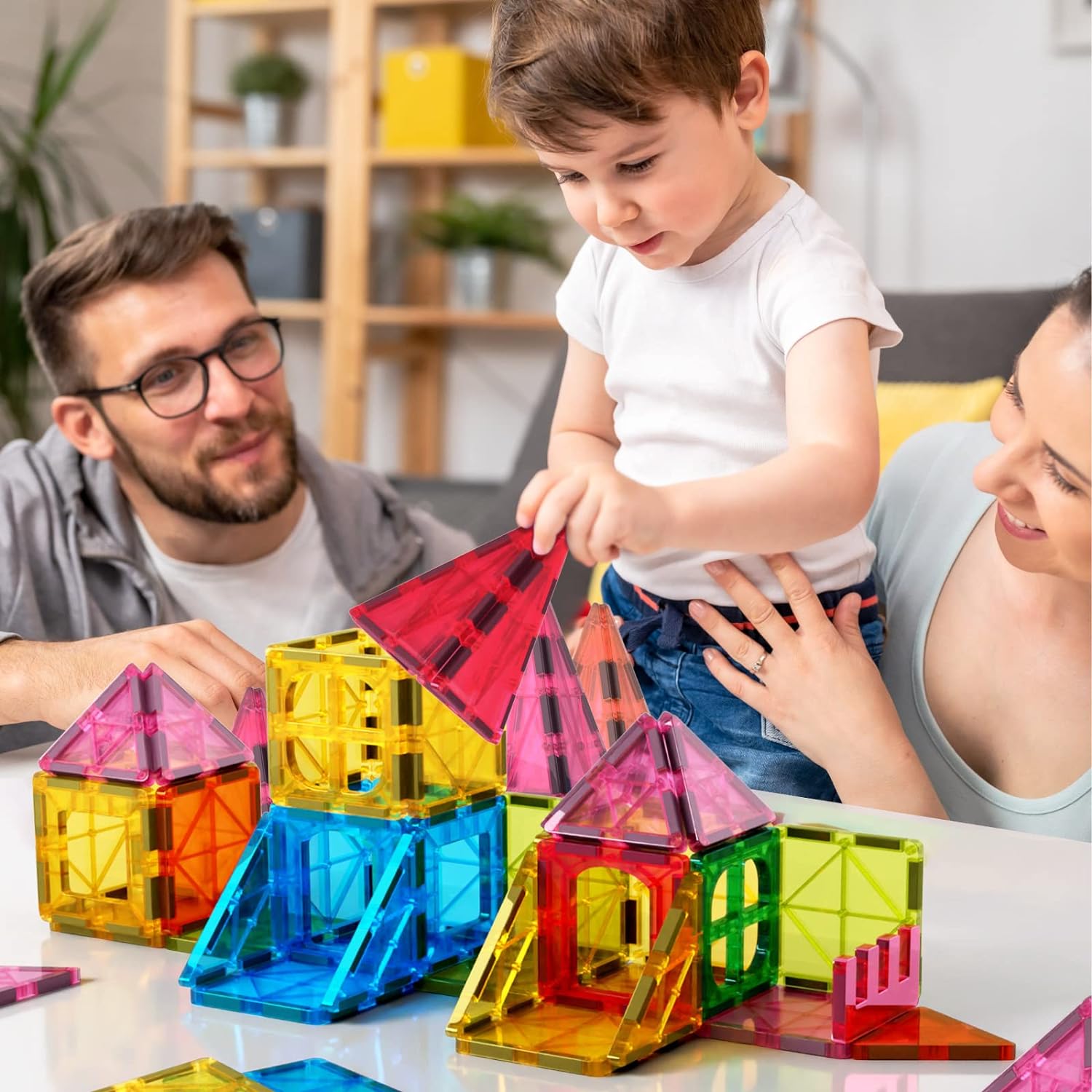 57PCS Magnetic Tiles Building Blocks Set | Educational
