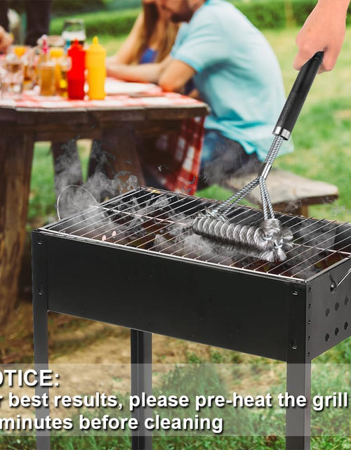 Load image into Gallery viewer, Grill Brush Bristle Free &amp; Wire Combined BBQ Brush, 18&quot; Grill Cleaner Brush for Gas/Porcelain/Charbroil Grates
