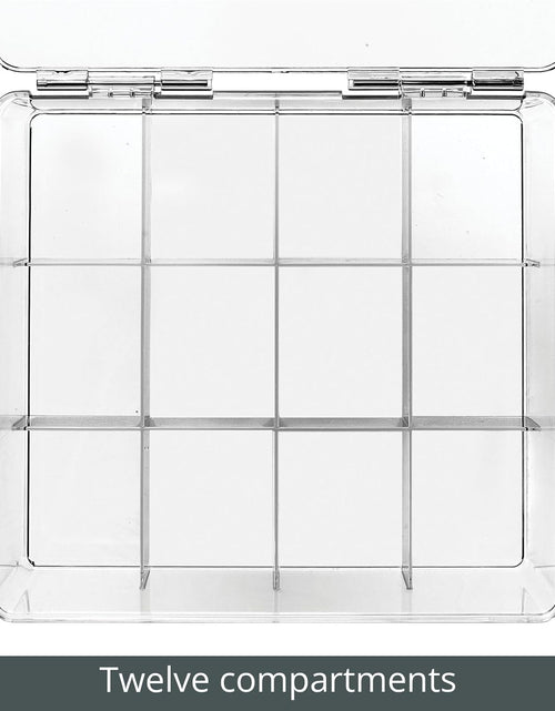 Load image into Gallery viewer, 2 Pack Plastic Stackable Tea Bag Storage Bin Organizer Box Holder with Lid for Kitchen Cabinets
