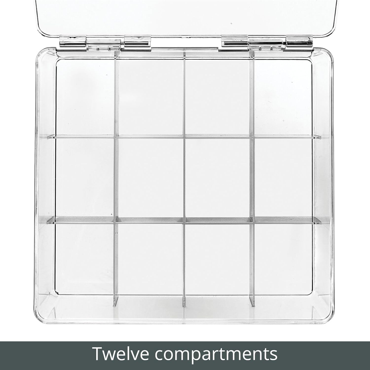 2 Pack Plastic Stackable Tea Bag Storage Bin Organizer Box Holder with Lid for Kitchen Cabinets