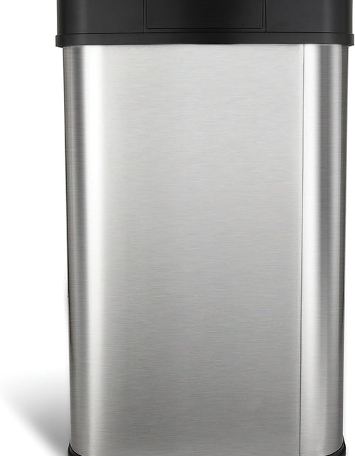 Load image into Gallery viewer, Automatic Touchless Motion Sensor Rectangular Trash Can, 13 Gal, Black Trim
