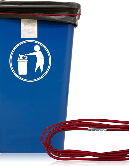 Load image into Gallery viewer, 8 Pieces 3.28 Ft Trash can Bands Large Rubber Bands Garbage Can Bag Holder 13-30 Gallon Garbage Can, 8 Colors
